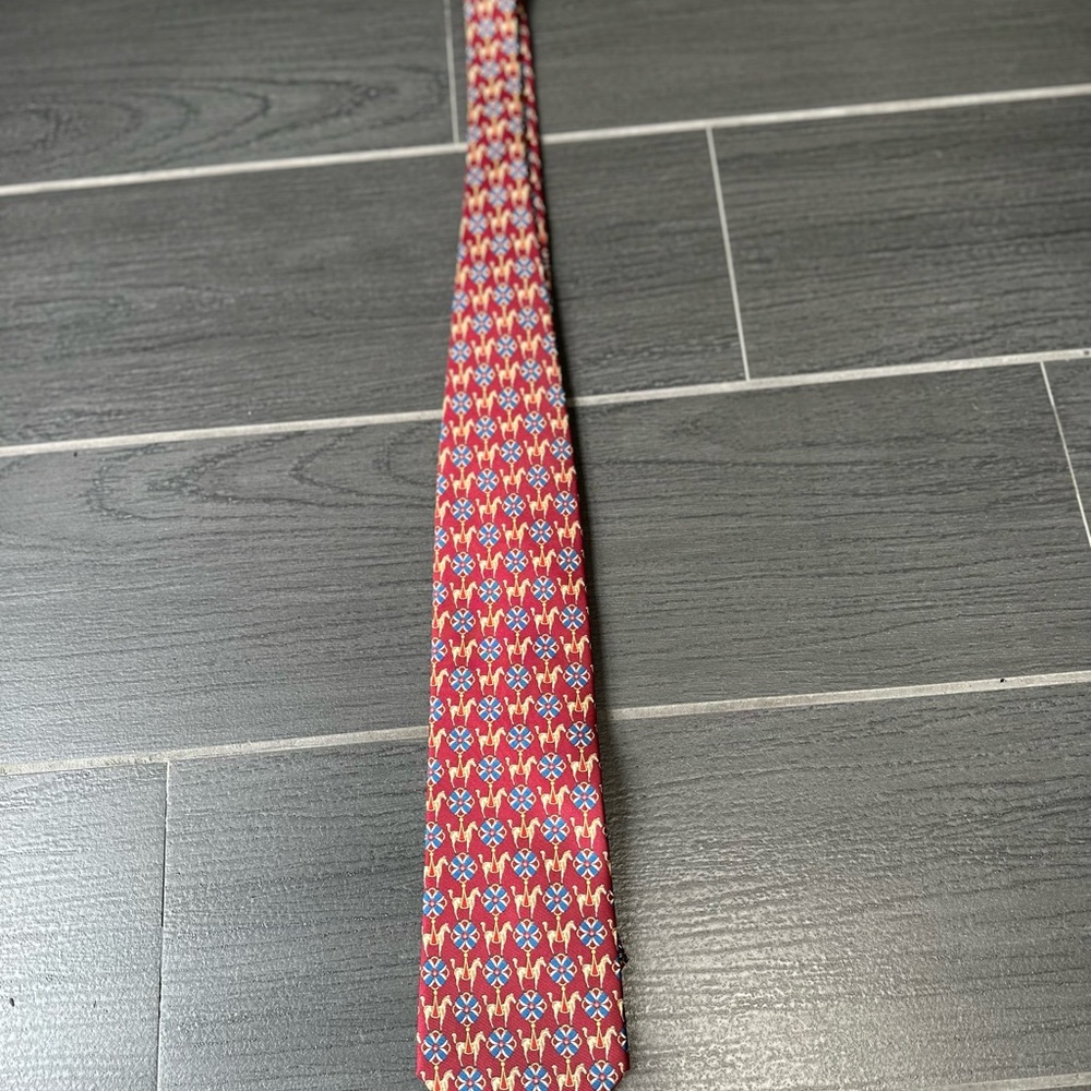 Duck Head Red and Blue Patterned Tie